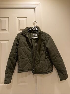 Sunday Best Olive Quilted Puffer Jacket